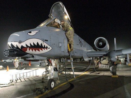 Air Force finally got to wear awesome fighter plane shark teeth