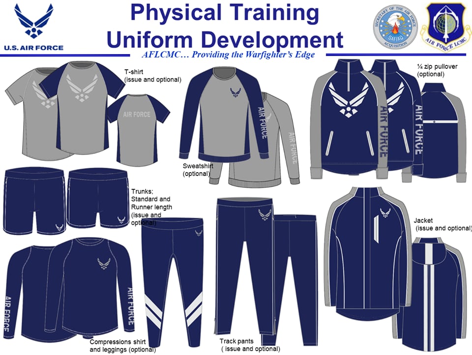 Air Force aims to debut new PT uniforms in March