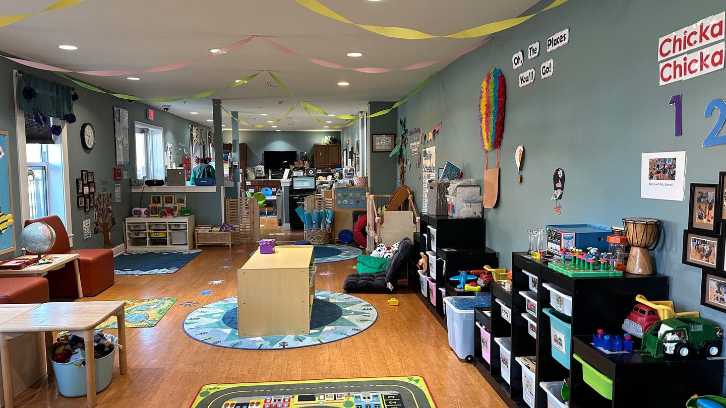 The activity room at the 24-hour child care center at Joint Expeditionary Base Little Creek-Fort Story, Va., March 20, 2024. (Karen Jowers/Military Times)